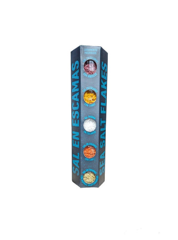 Geschenkset Salzflocken Mallorca GLOSA MARINA Gourmet Salze, Salzset besondere Geschenke mit Salzflocken, 5 x 30 g, 150g