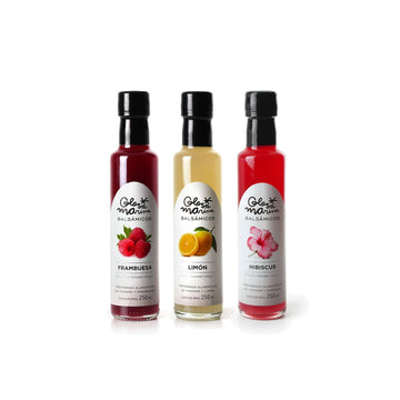 GLOSA MARINA Balsamica 3er Paket Himbeere, Zitrone, Hibiskus (3 x 250ml)