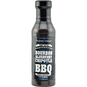 Elijah's Xtreme Bourbon Infused Blueberry Chipotle BBQ Sauce & Marinade