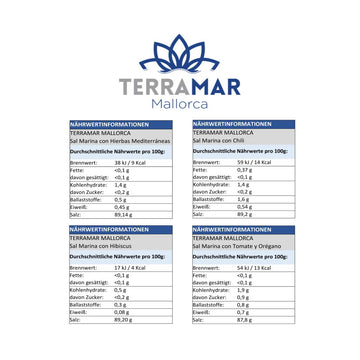 TERRAMAR MALLORCA - Salzflocken in verschiedenen Variationen 120 g (3x40g)
