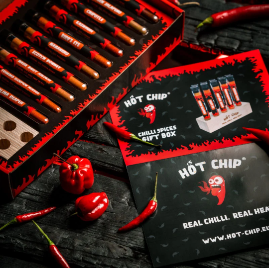 Hot Chip Geschenkset mit 10 verschiedenen Chili Sorten