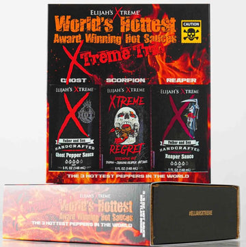 World's Hottest Hot Sauce Gift Set, Elijah's Xtreme Award Winning Hot Sauce